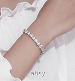 1-2CT VVS1 Moissanite Tennis Chain Bracelet 925 Sterling Silver Women Engagement