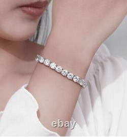 1-2CT VVS1 Moissanite Tennis Chain Bracelet 925 Sterling Silver Women Engagement