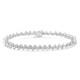 1/2 Carat Diamond Miracle-set 7 Link Tennis Bracelet In Sterling Silver