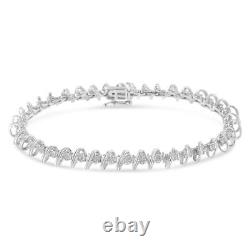 1/2 Carat Diamond Miracle-Set 7 Link Tennis Bracelet in Sterling Silver