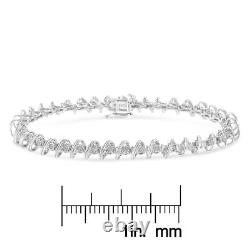 1/2 Carat Diamond Miracle-Set 7 Link Tennis Bracelet in Sterling Silver