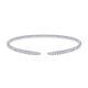 1/2ct Lab Created Moissanite Adjustable Cuff Bracelet In 925 Sterling Silver