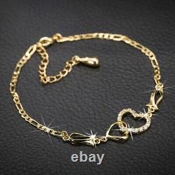 1.30CT Round Cut Diamond Lab-Created Women's Bracelet 14K Yellow Gold Plated
