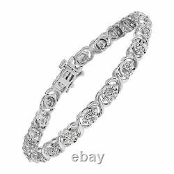 1/4 ct Diamond Tennis Bracelet in Sterling Silver, 7