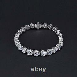 1.50 CT Heart Cut Sim Diamond Women Minimalist Bracelet925 Silver Silver