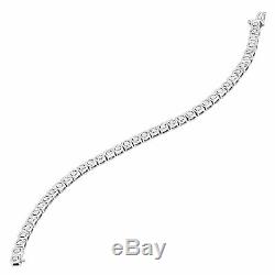 1/5 ct Diamond Square Tennis Bracelet in Sterling Silver, 7.5