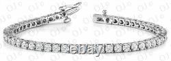 1 CT Natural Diamond 1 Row Women's 7Tennis Bracelet Solid Sterling Silver