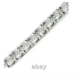 1 CT Women's Tennis Bracelet with Natural Genuine Diamonds in Sterling Silver