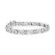 1 Carat Round & Baguette Diamond Miracle Set Tennis Bracelet In Sterling Silver