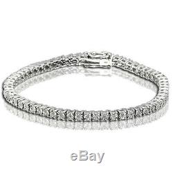 1 Cts Women's Tennis Bracelet with Natural Round Diamonds White Gold Finish