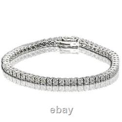 1 Row Natural Diamond Sterling Silver Tennis Bracelet 1/4 carats