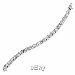 1 ct Diamond Tennis Bracelet in Sterling Silver Plated Brass, 7.5