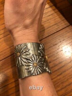 2003 Tiffany & Co. Daisy Cuff Bracelet in Sterling Silver and Gold