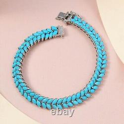 25. Ct Marquise Natural Turquoise Women tennis Bracelet in 925 Sterling silver