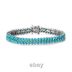 25. Ct Marquise Natural Turquoise Women tennis Bracelet in 925 Sterling silver
