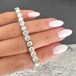 26 Ct 6.5mm Moissanite Diamond Tennis Bracelet 925 Silver 7 Inch
