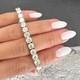 26 Ct 6.5mm Moissanite Diamond Tennis Bracelet 925 Silver 7 Inch