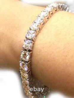 26 Ct 6.5mm Moissanite Diamond Tennis Bracelet 925 Silver 7 Inch