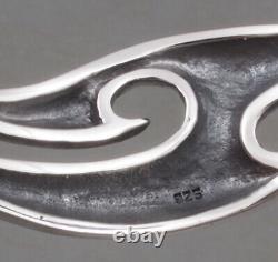 28g ARTISAN TATTOO TRIBAL BLADES 925 STERLING SILVER MENS BRACELET BANGLE CUFF