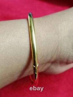 2Ct Certified Real Moissanite Nail Bracelet 14k Yellow Gold Plated Solid Silver