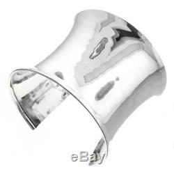 2 3/8 WIDE CONCAVE 925 STERLING SILVER CUFF bracelet