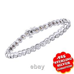 2.40 Ct Simulated Diamond Tennis Bracelet Solid Sterling Silver 925