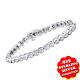 2.40 Ct Simulated Diamond Tennis Bracelet Solid Sterling Silver 925