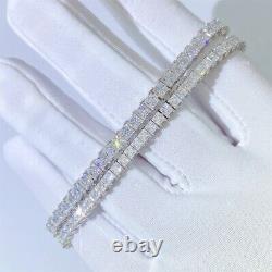 2.5/3mm D Color Princess Cut Moissanite Tennis Bracelet 925 Sterling Silver Gift