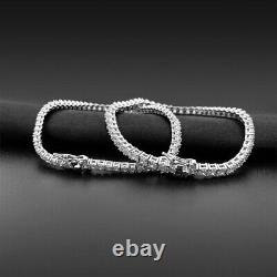2.5/3mm D Color Princess Cut Moissanite Tennis Bracelet 925 Sterling Silver Gift