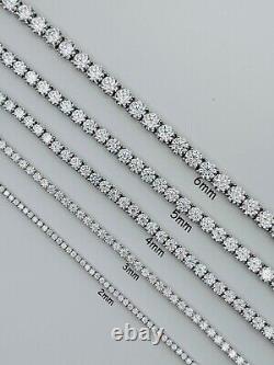 2-6mm Moissanite Tennis Bracelet 925 Sterling Silver Yellow, Rose Gold Plated
