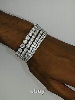2-6mm Moissanite Tennis Bracelet 925 Sterling Silver Yellow, Rose Gold Plated