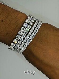2-6mm Moissanite Tennis Bracelet 925 Sterling Silver Yellow, Rose Gold Plated