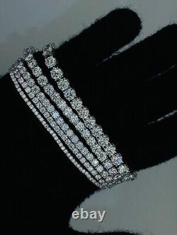 2-6mm Moissanite Tennis Bracelet 925 Sterling Silver Yellow, Rose Gold Plated