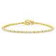 2 Carat Real Diamond Link Bracelet 14k Yellow Gold Plated Sterling Silver 7-1/4