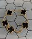 2 Set Of Clover Leaf Bracelet Sterling Silver With Hallmark S925 In 7.5 Inch