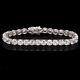 30ct Simulated Diamond 14k White Gold Plated Sterling Silver Tennis Bracelet 8