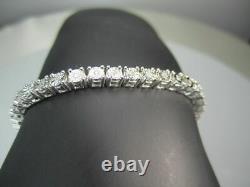 30 Carat Mens White Gold Finish Fanook Real Diamond 1 Row Link Tennis Bracelet