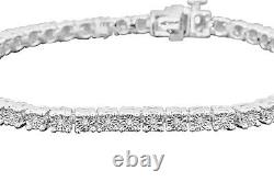 30 Carat Mens White Gold Finish Fanook Real Diamond 1 Row Link Tennis Bracelet