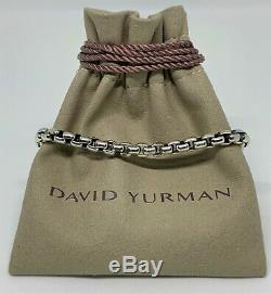 $325 David Yurman 5mm Sterling Silver 925 Box Chain Bracelet 8in