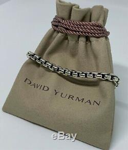 $325 David Yurman 5mm Sterling Silver 925 Box Chain Bracelet 8in