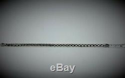 $325 David Yurman 5mm Sterling Silver 925 Box Chain Bracelet 8in