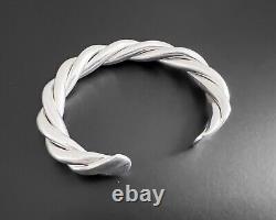 39g Vtg Silpada Heavy Sterling Wire Thick Twisted Braid Rope Design Bracelet