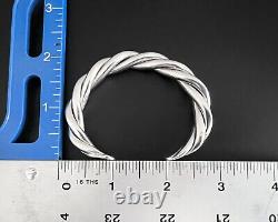 39g Vtg Silpada Heavy Sterling Wire Thick Twisted Braid Rope Design Bracelet