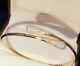 3ct Round Cut Diamond Lab Created Women Bangle Bracelet 14k Yellow Gold Finish