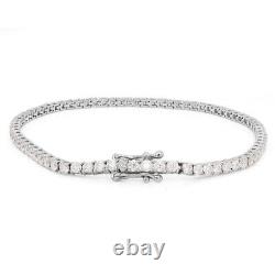 3.0MM 5.56Ct MOISSANITE Tennis Bracelet 7 SOLID 925 Sterling Silver Pass Tester