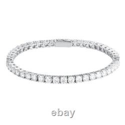 3-4mm Real VVS1 Moissanite Tennis Bracelet 925 Sterling Silver GRA Passes Tester