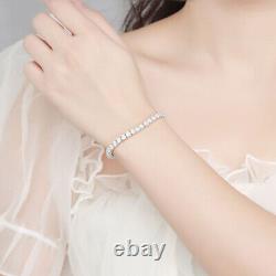 3-4mm Real VVS1 Moissanite Tennis Bracelet 925 Sterling Silver GRA Passes Tester
