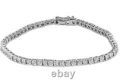 3 ct Women's Tennis Bracelet Lab Grown Genuine Diamonds in Sterling Silver