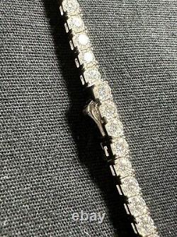 3mm 18 Inch Hidden Clasp Custom Moissanite VVS Tennis Chain Real 925 Silver
