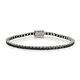 3mm Lab-created Black Round Spinel Tennis Bracelet In 925 Sterling Silver 7